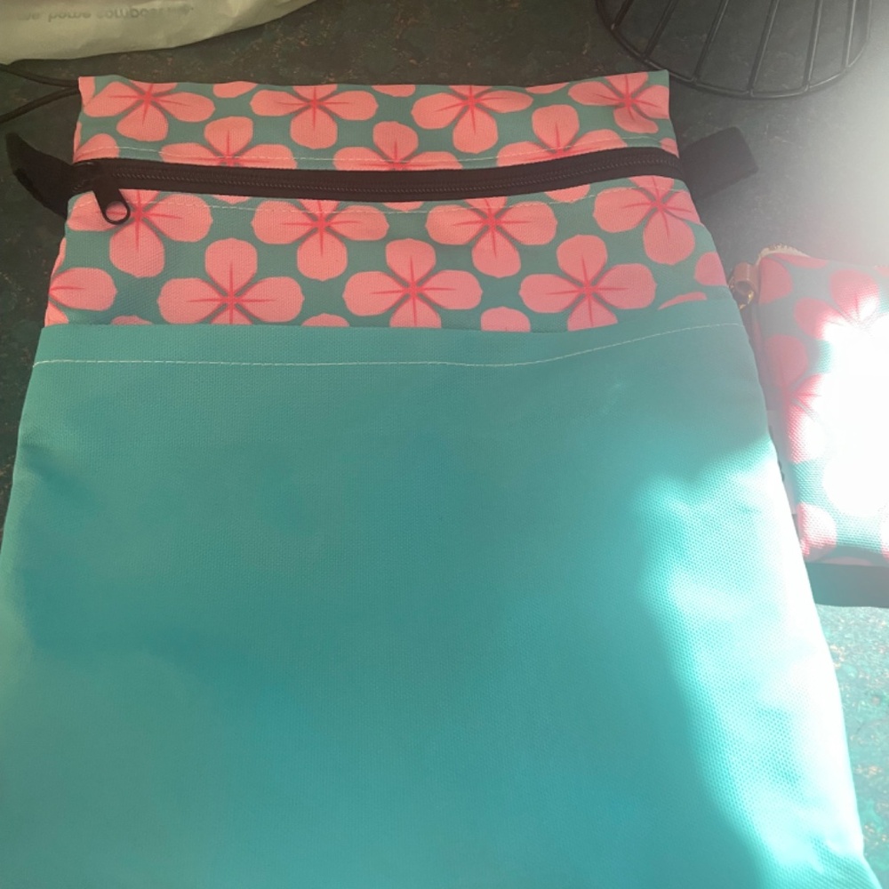 Pink/Teal Rume Pouch Set - Picture 5 of 6